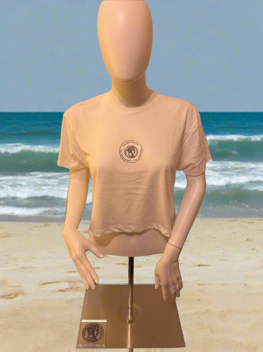 Women’s La dolce vita collection cropped tee white