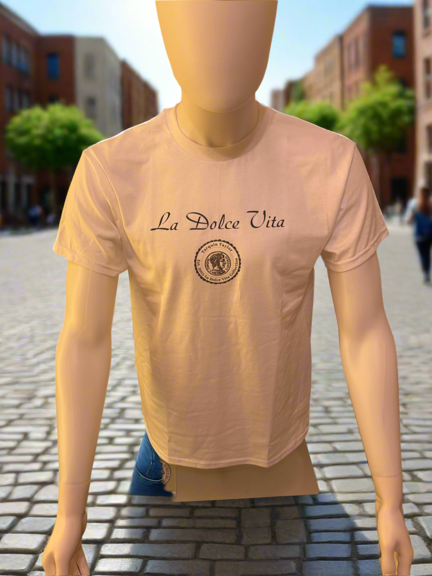 La dolce vita men’s cursive tee