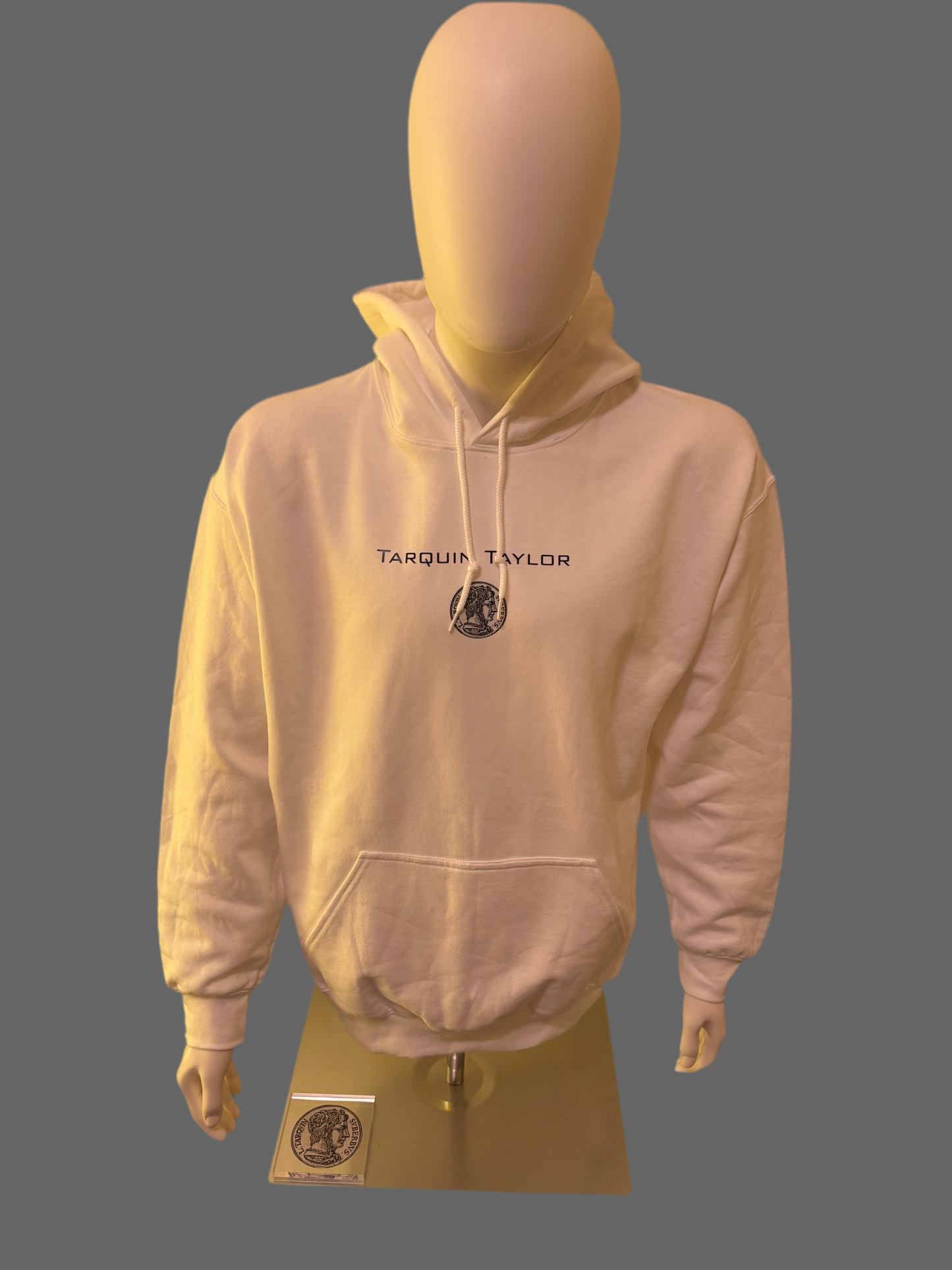 Men’s Coin Logo Hooded Sweatshirt White