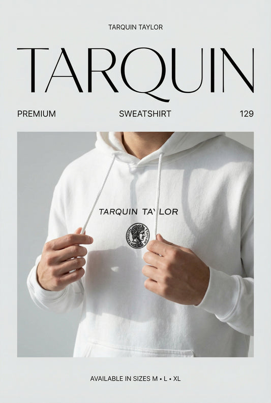 Men’s Coin Logo Hooded Sweatshirt White