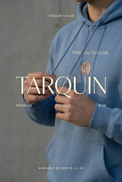 Men’s Coin Logo Hooded Sweatshirt Sky Blue