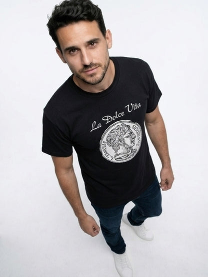 Men’s La Dolce Vita big coin tee