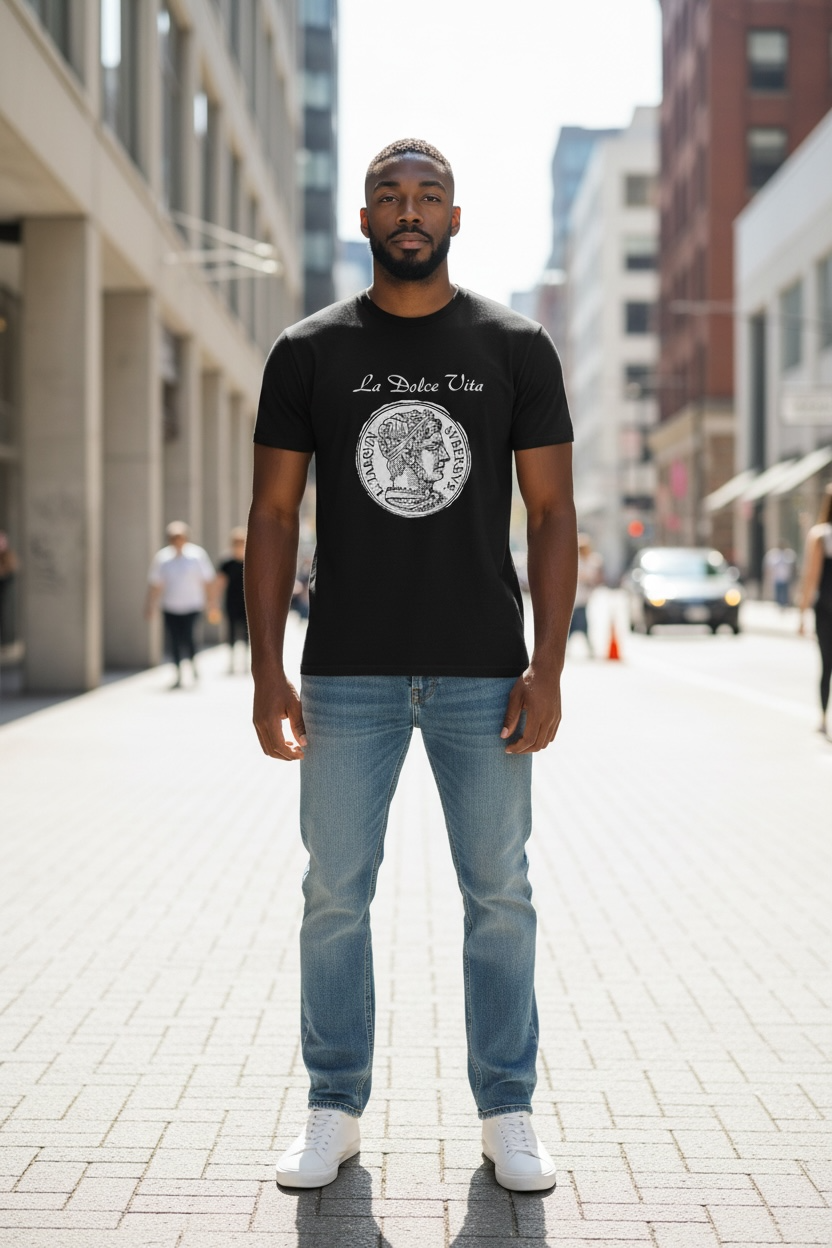 Men’s La Dolce Vita big coin tee