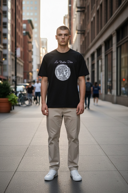 Men’s La Dolce Vita big coin tee