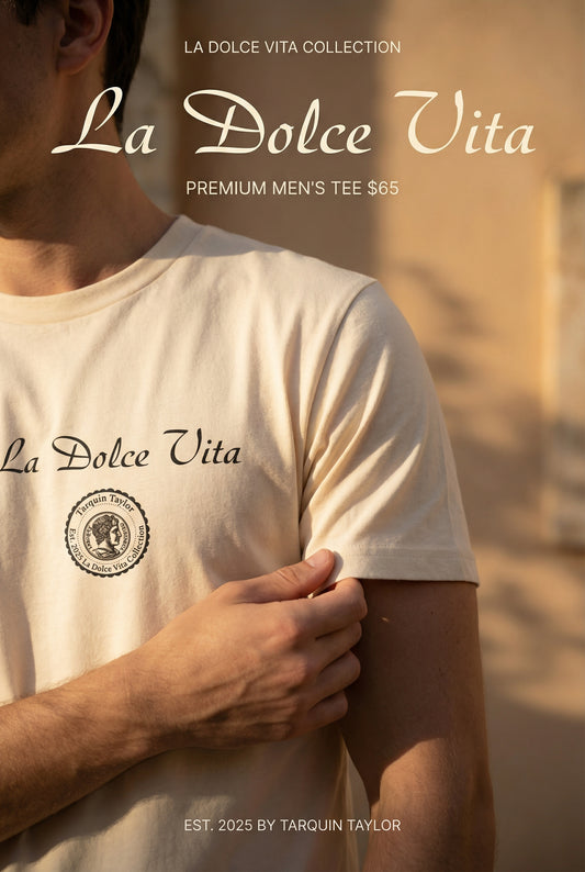 La dolce vita men’s cursive tee